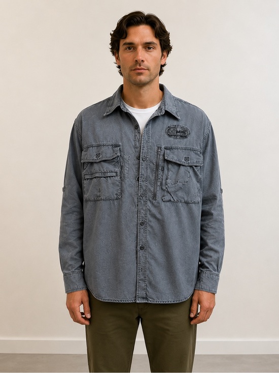 Cabela's Other - Cabela’s Outdoor Gear Vented Fishing Shirt Size L Blue Gray